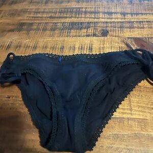 United Colors of Benetton Black Lace Trim Bikini Bottom